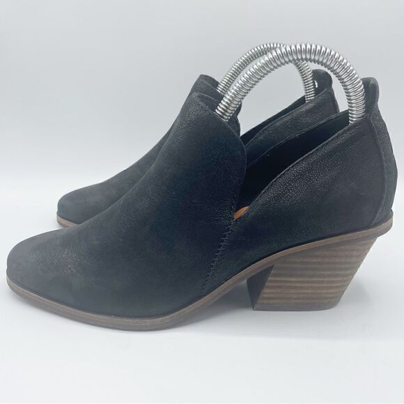 Lucky Brand Victorey suede ankle bootie in Black Deer- size 7.5 - Picture 2 of 11